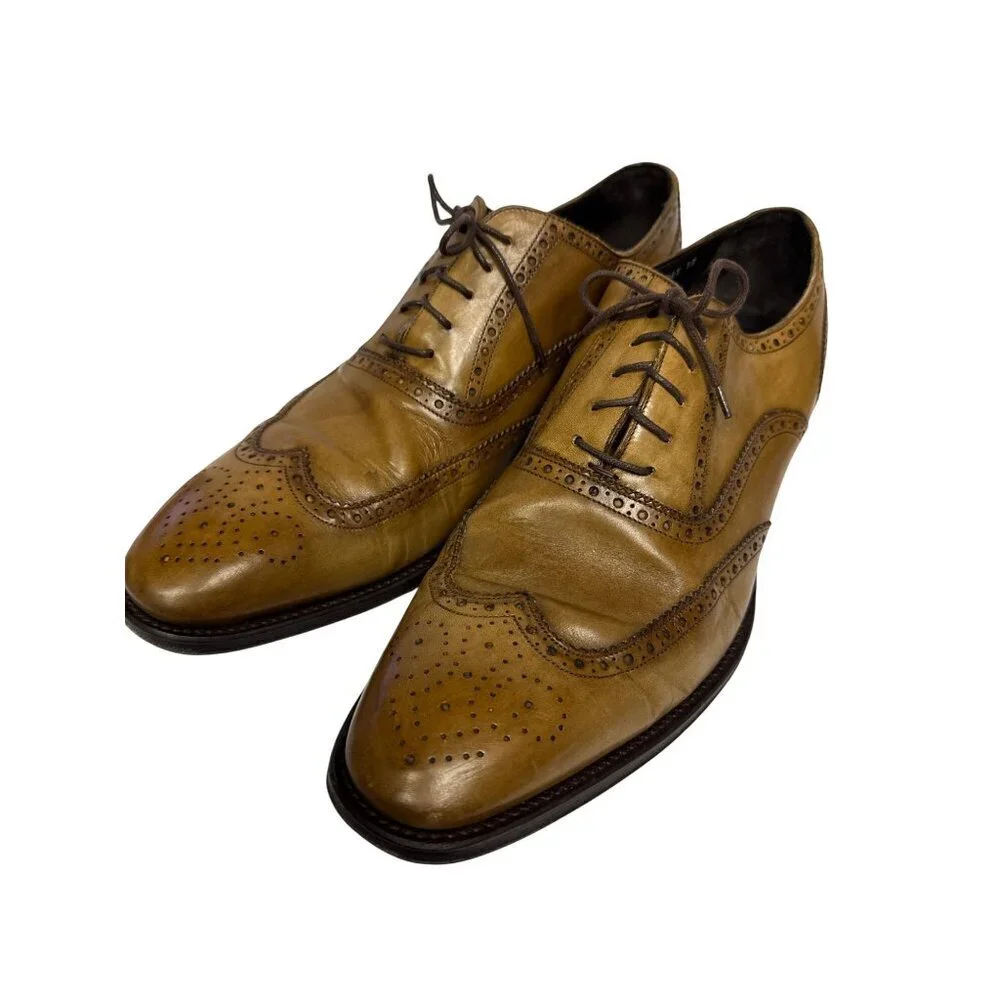 To Boot New York Adam Derrick Men's Wingtip Oxford Burnished Leather Size 13